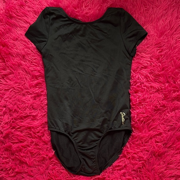 Elegant Black and Pink Dance Leotard Set - Picture 5 of 8